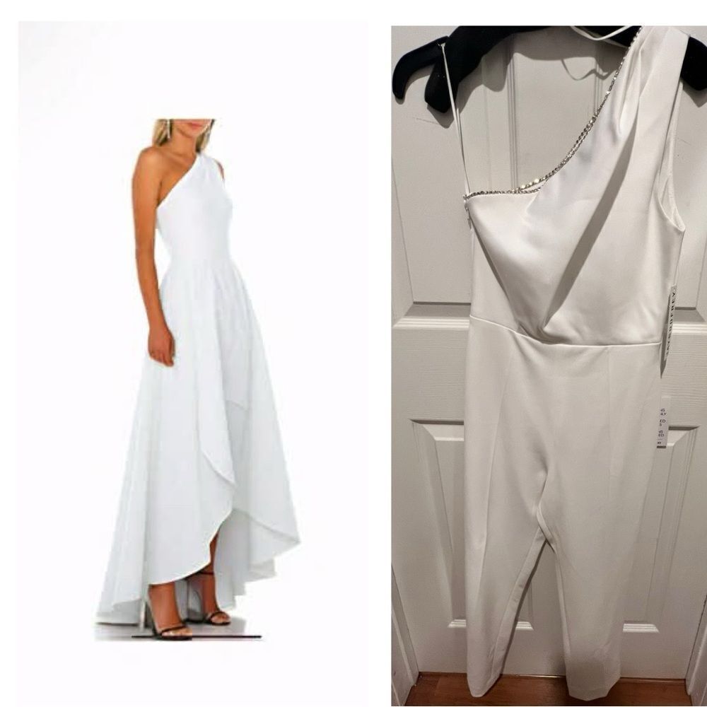 NWT Jay‎ Godfrey Orlando Jumpsuit and skirt with diamond accent on neckline sz 0